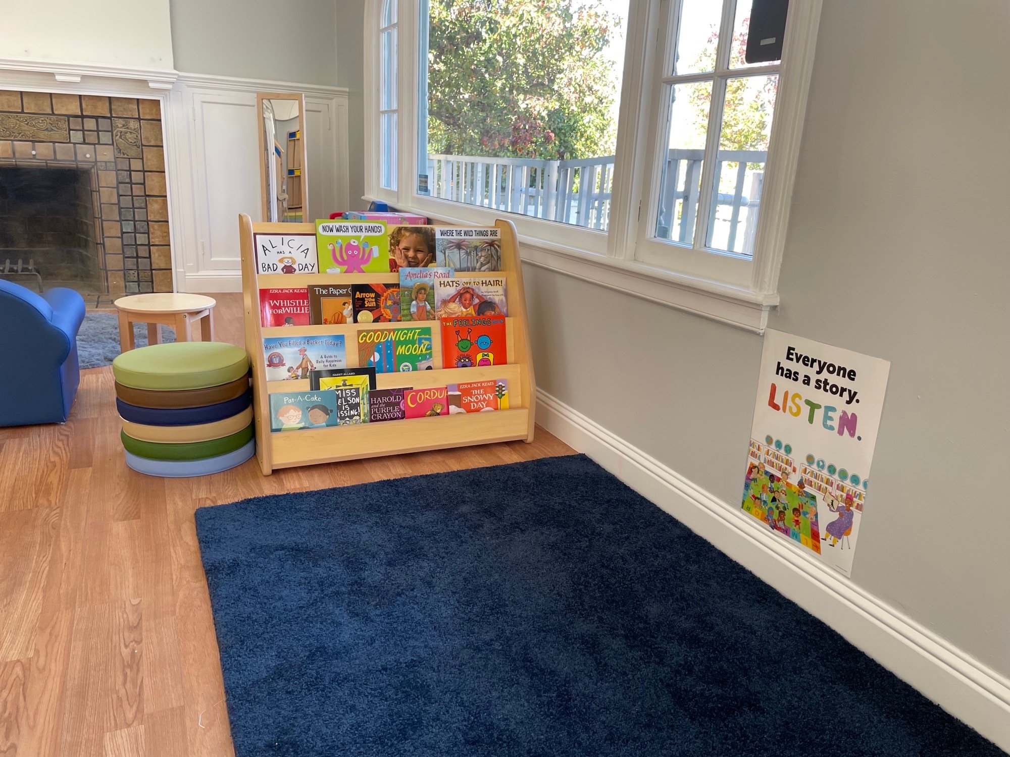 Bookcase at Kids Konnect San Mateo Downtown preschool