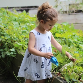 Preschool children love gardening