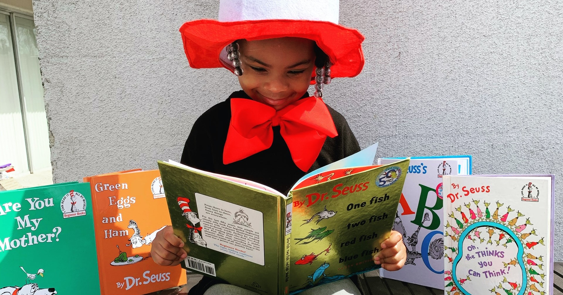 young girl reading