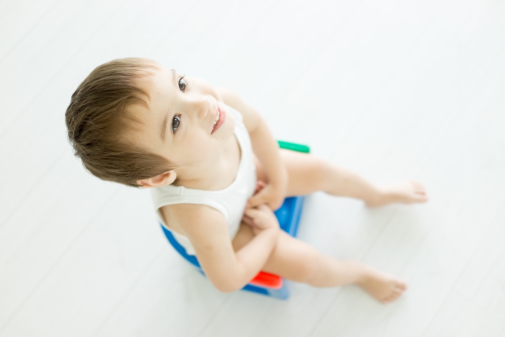 Cute little child at home toilet-1